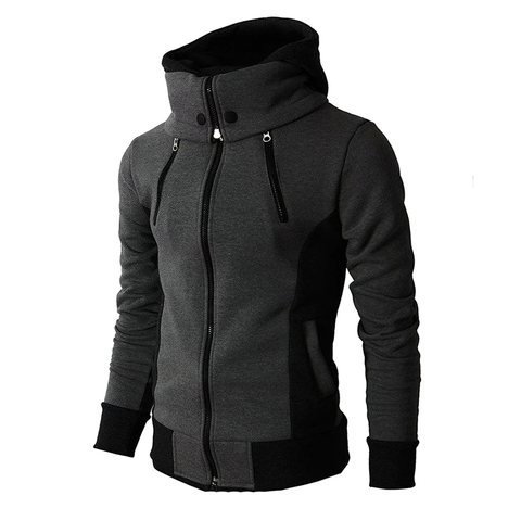EU SALE of Casual Zipper Men's Hoodie / Fashion Slim Fit Hooded