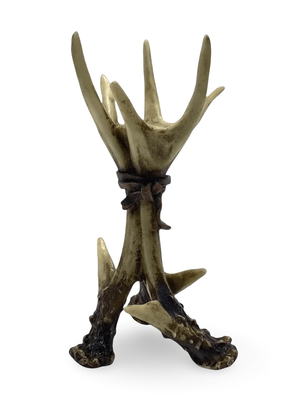 Gothic Antler Candle Holder with Rustic Bone Finish, featuring a branch design for a witchy forest vibe.