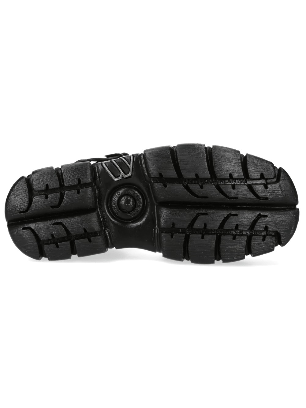 Bottom view of NEW ROCK Women's Punk Platform Sandals with Buckles showcasing their sturdy tread and design.