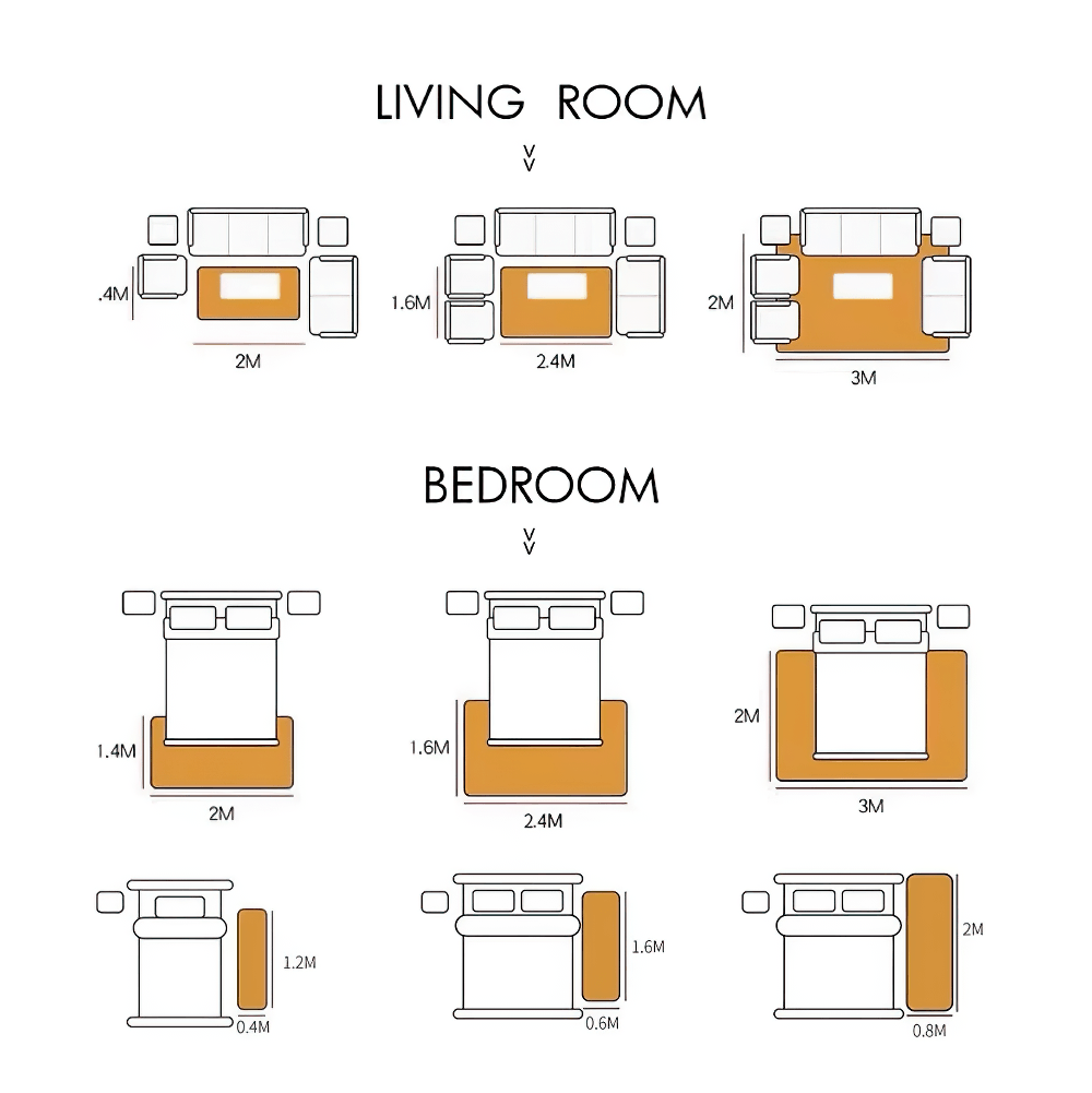 Living room and bedroom layout diagrams for Stylish Dark Gothic Playing Card Checkered Area Rug.