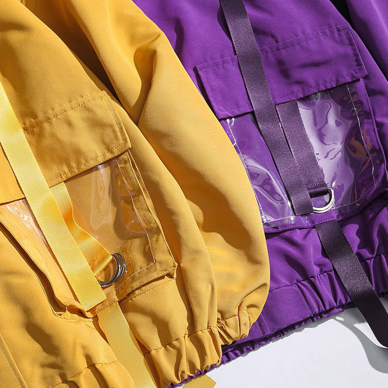 Stylish Jackets for Men / Military Streetwear Jacket with Ribbons and Pockets in Alternative Style - HARD'N'HEAVY