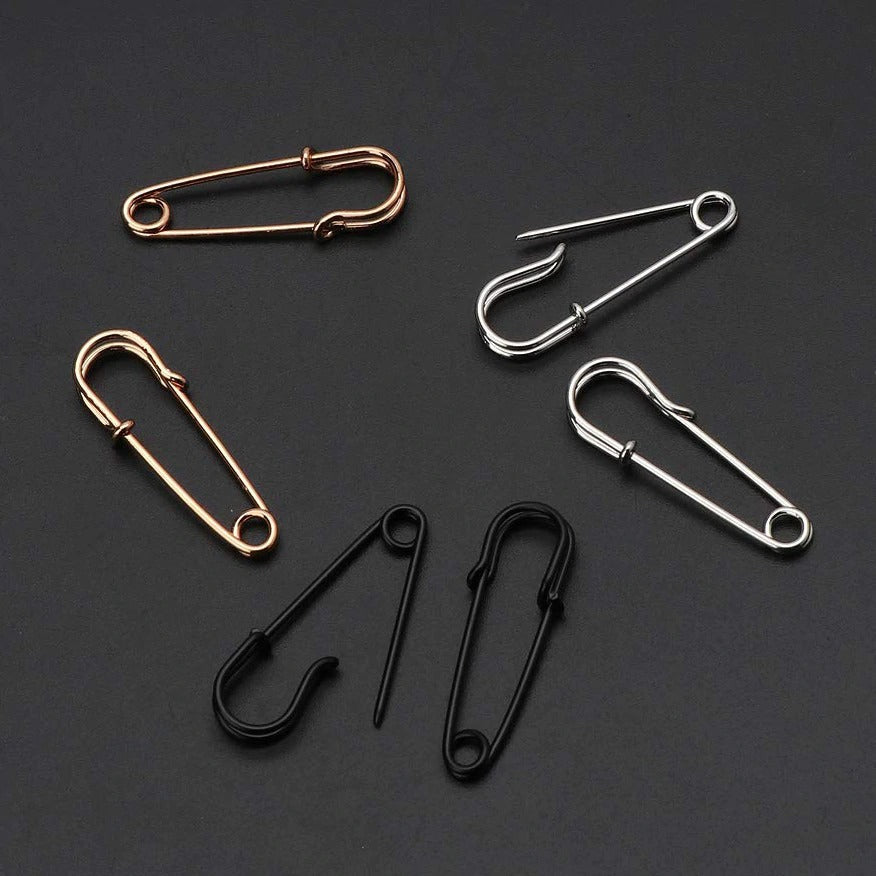 Trendy Unisex Punk Rock Style Safety Pin Ear Hook Stud Earrings / Exquisite Jewelry for Women Men - HARD'N'HEAVY