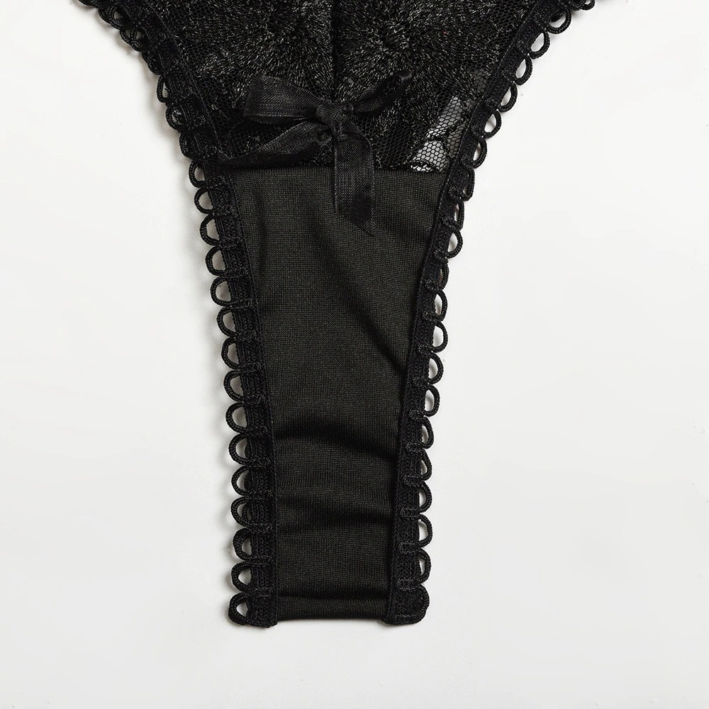 Women's Lingerie Sexy Lace Up Set / Erotic Short 2 Pieces Sets in Gothic Style - HARD'N'HEAVY