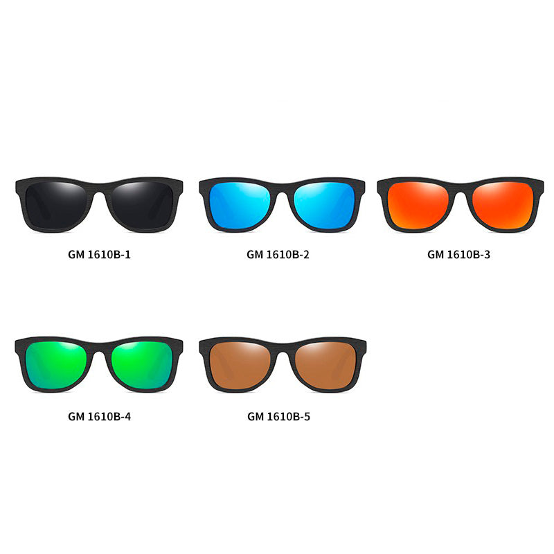 Variety of Bamboo Polarized Sunglasses in different styles, perfect unisex accessory for casual fashion lovers.